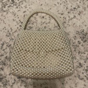 Adorable Pearl Top Handle Handbag